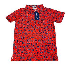 NWT Blue Quail Size 12 Backyard BBQ Polo